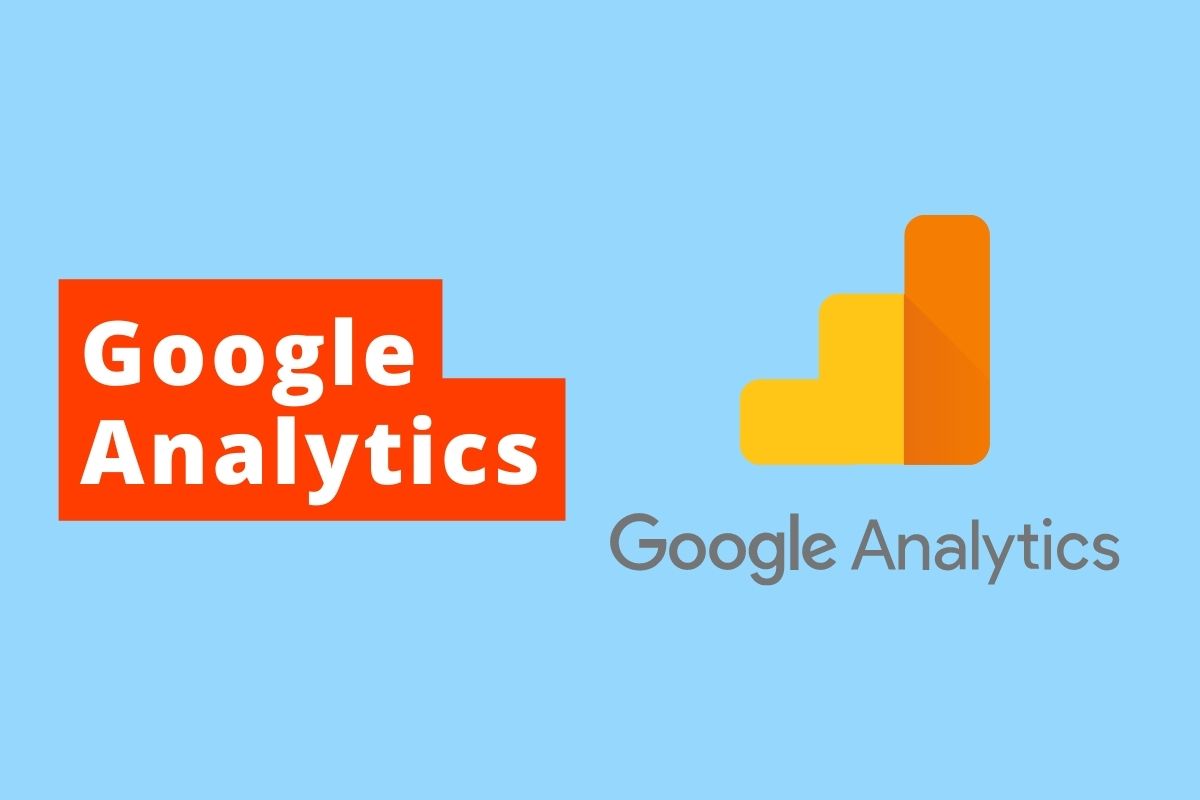 imagem de fundo azul com título e logo do Google Analytics