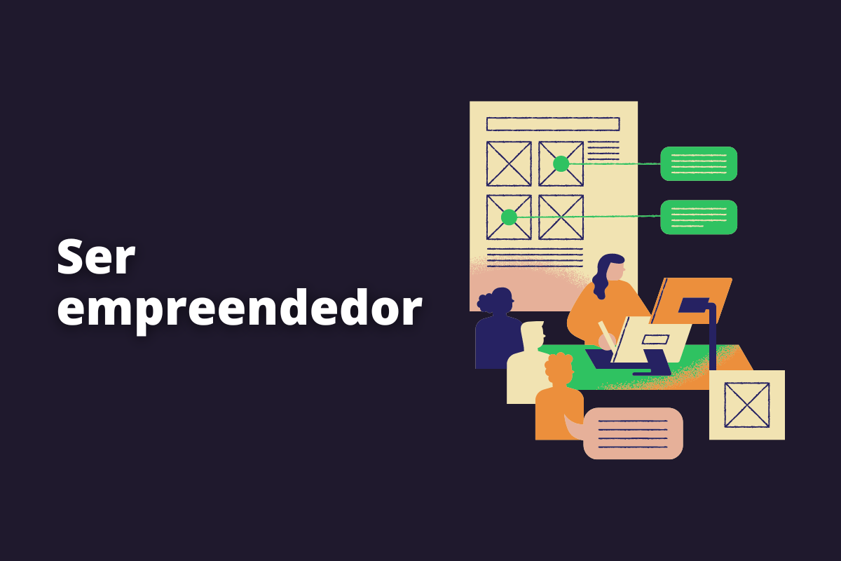 ser empreendedor: a imagem tem um fundo preto e tem se escrito ser empreendedor